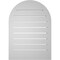 Ekena Millwork Round Top Surface Mount PVC Gable Vent: Functional, w/ 2"W x 2"P Brickmould Sill Frame, 20"W x 28"H GVPRT20X2803SF - alternate 3